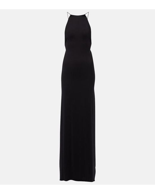Coperni Black Suspended Triangle Open-Back Maxi Dress