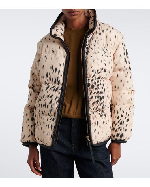 Moncler Natural Printed Technical Down Jacket