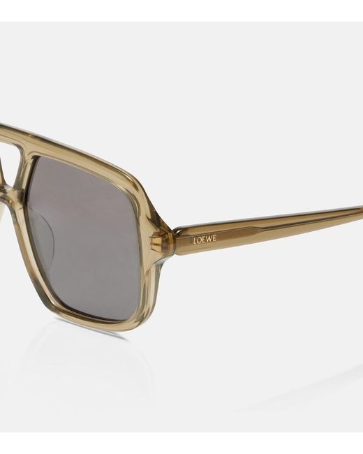 Loewe Gray Logo Aviator Sunglasses