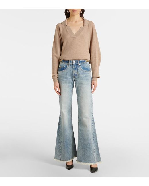 Stella McCartney Blue Low-Rise Flared Jeans
