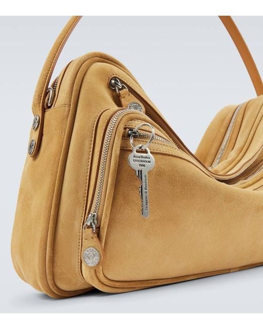 Acne Natural Camero Suede Shoulder Bag for men