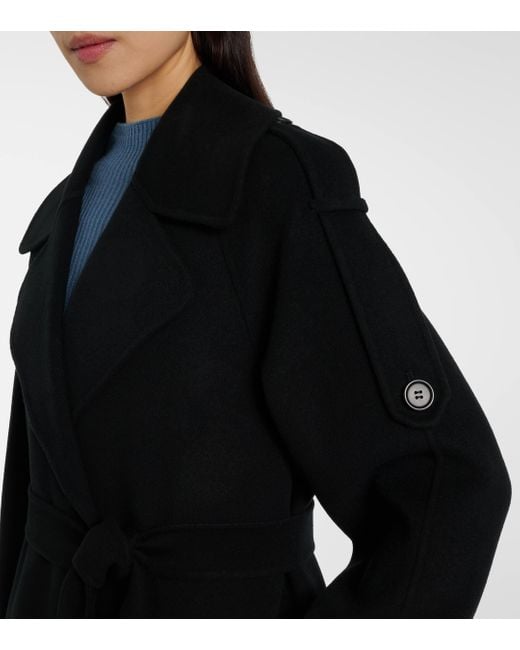 Max Mara Black Beato Virgin Wool Coat