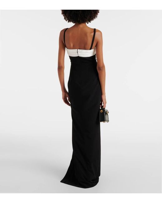 Balmain Black Crepe Gown