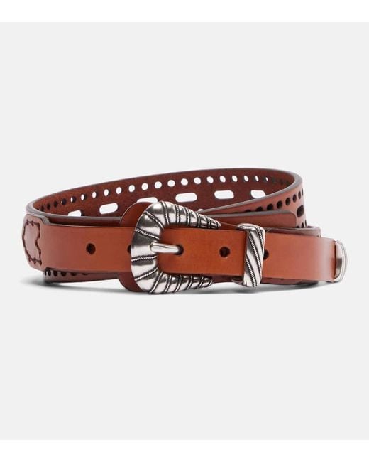 Etro Brown Western Leather Belt