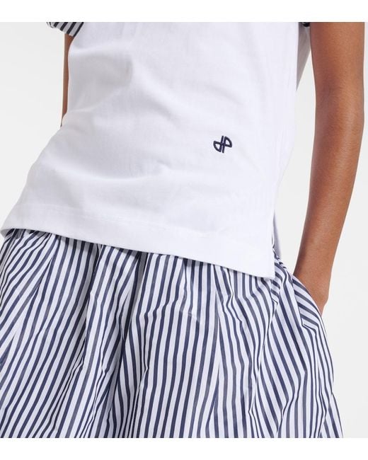 Patou White Cotton Jersey T-Shirt