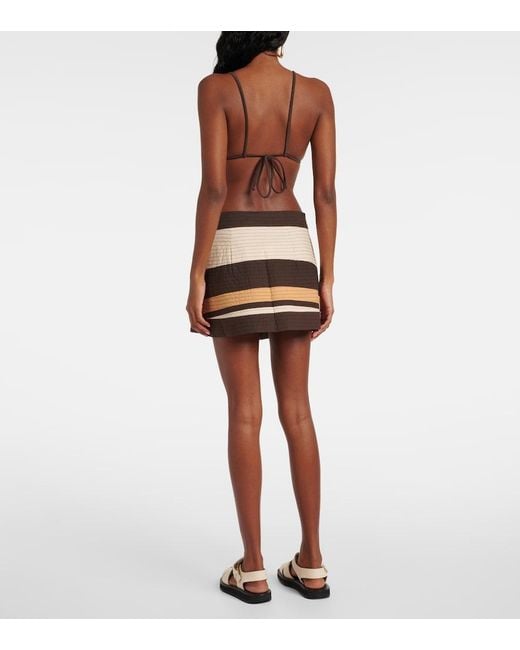 Sir Orange Savanna Striped Cotton Wrap Skirt