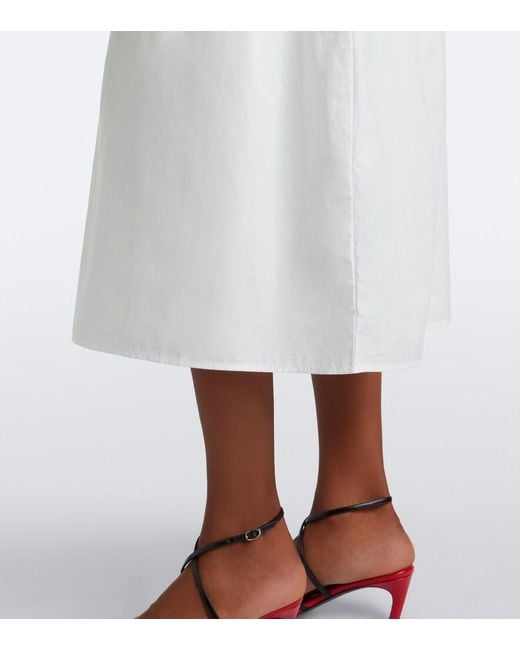 Proenza Schouler Black Label Nyla Cotton Poplin Midi Skirt