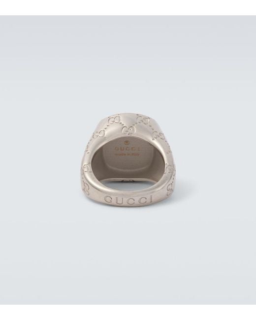 Gucci White Gg Ring for men