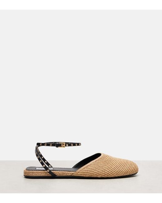 Alaïa Brown Raffia Mules