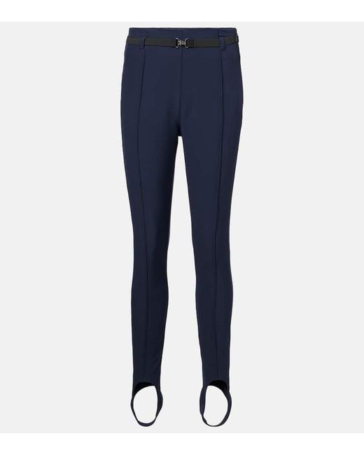 Toni Sailer Blue Theodora Belted Stirrup Ski Pants