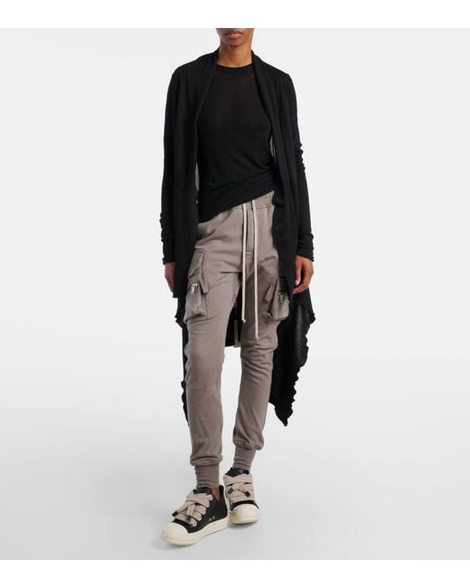 Rick Owens Black Sneakers Jumbolace Aus Leder