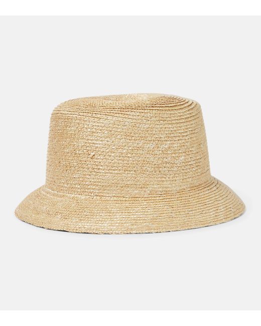 Saint Laurent Natural Maglina Straw Bucket Hat