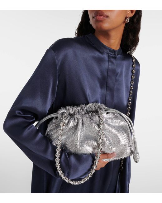 Loewe Flamenco Metallic Leather Shoulder Bag
