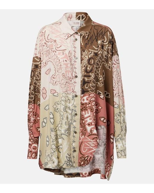 The Attico Multicolor Bandana Oversized Muslin Shirt