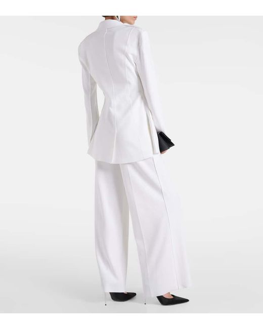 Blazer De Botonadura Simple Norma Kamali de color White