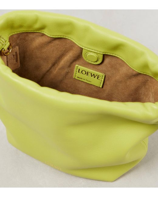 Loewe Yellow Paula's Ibiza Flamenco Mini Leather Bucket Bag
