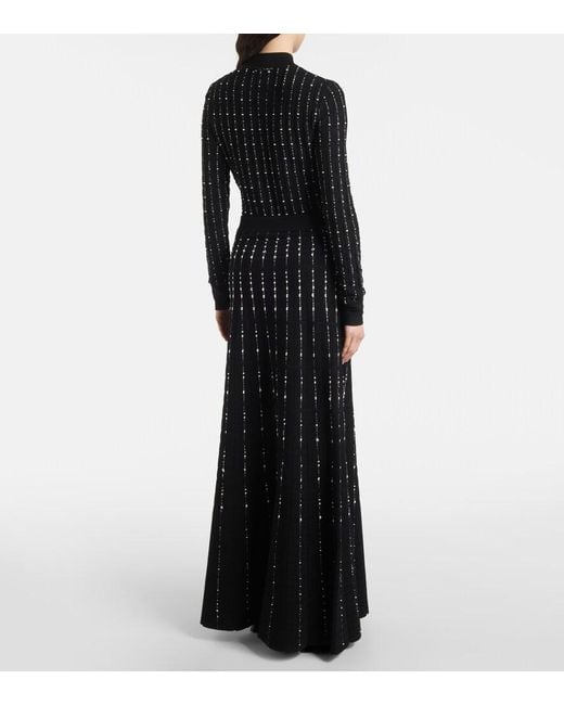 Joseph Black Ribbed-Knit Cotton-Blend Maxi Skirt