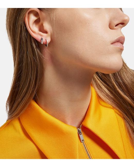 Repossi White Einzelner Ohrring Antifer aus 18kt Weissgold mit Diamanten