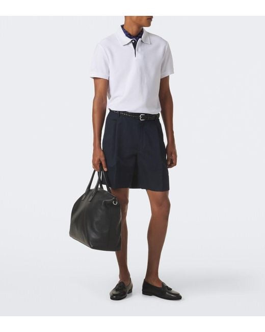 Dunhill White Cotton Pique Polo Shirt for men