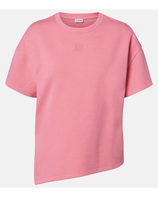 Loewe Pink Anagram Cotton-Blend Jersey T-Shirt