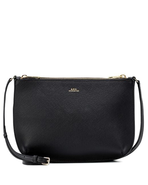 A.P.C. Sarah Leather Crossbody Bag in Black Lyst