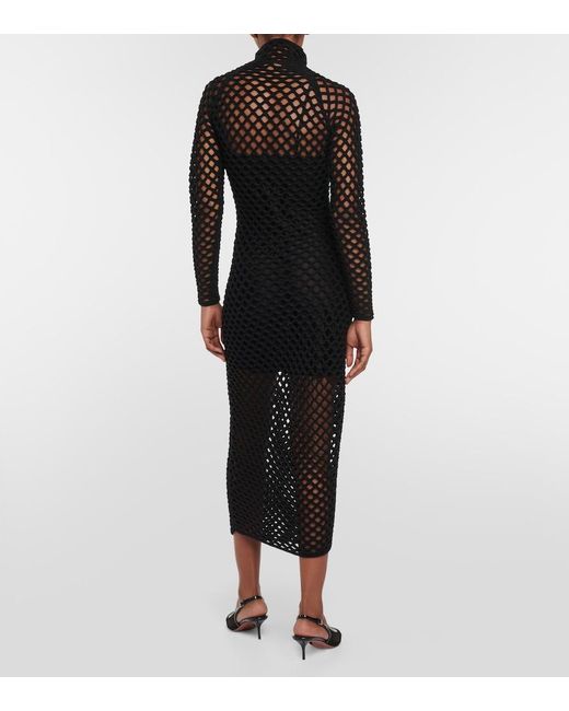 Alaïa Black Sheer Net Gown