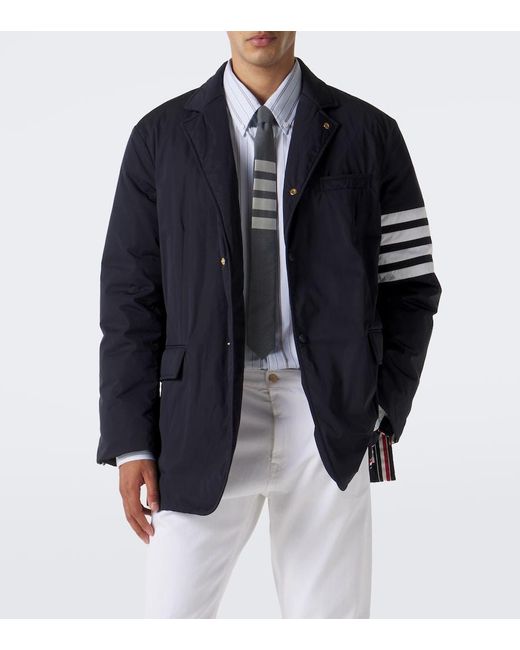 Thom Browne Blue 4-Bar Down Jacket for men