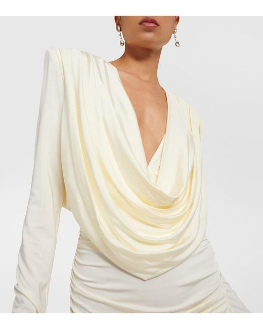 Magda Butrym Natural Draped Minidress
