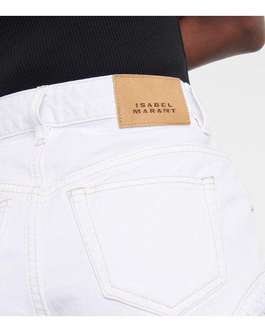Isabel Marant White Shorts Eneidao Aus Baumwolle Und Hanf