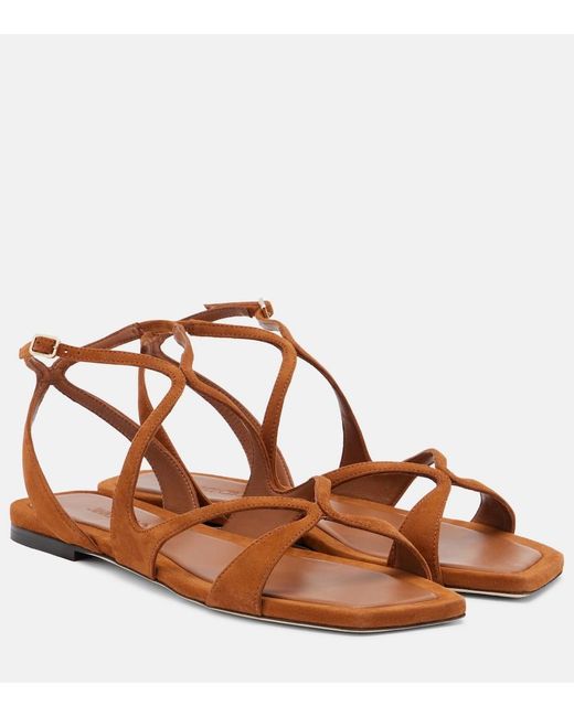 Jimmy Choo Brown Ayla Suede Sandals