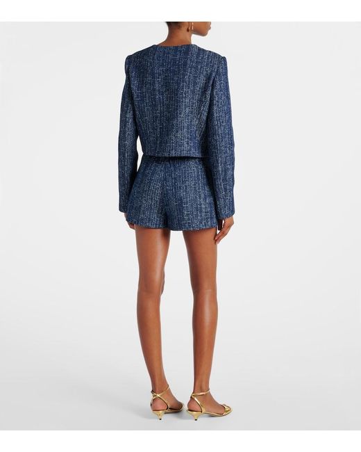 FRAME Blue Cotton Tweed Jacket