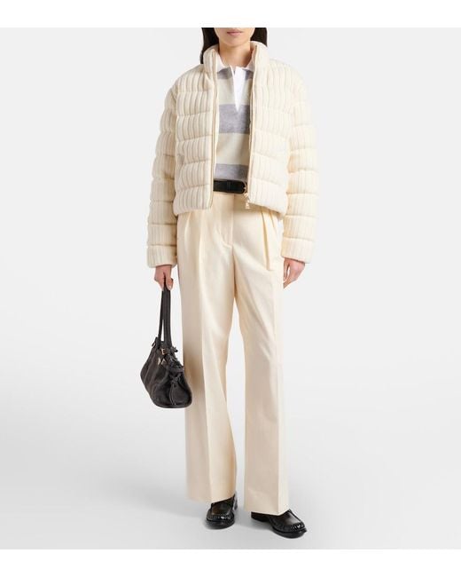 Moncler Natural Wide-Leg Pants