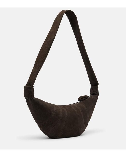 Lemaire Black Croissant Medium Leather Shoulder Bag