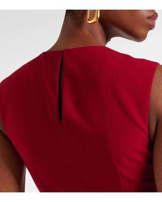 Roksanda Red Elham Draped Crepe Midi Dress