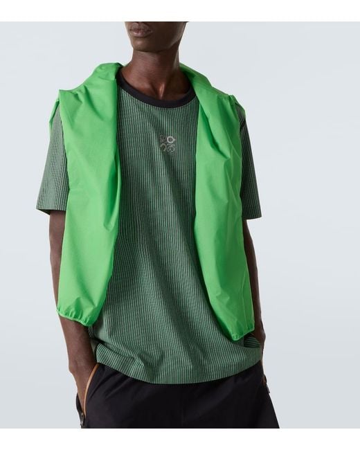 Loewe Green X On Active Woven T-Shirt for men