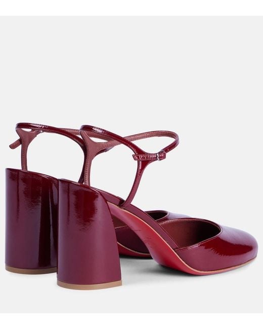 Christian Louboutin Red Jane Patent Leather Pumps