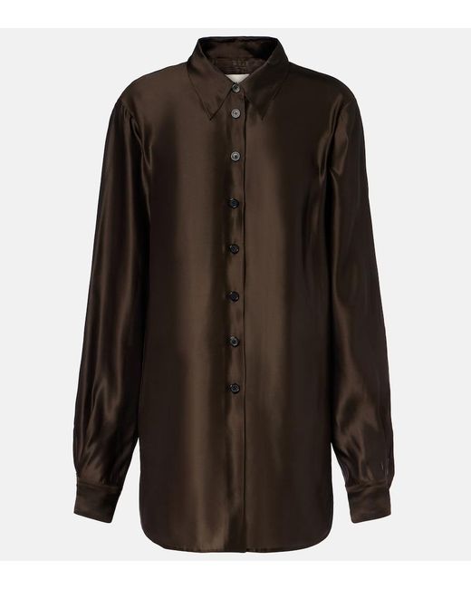 Khaite Brown Auryn Twill Shirt