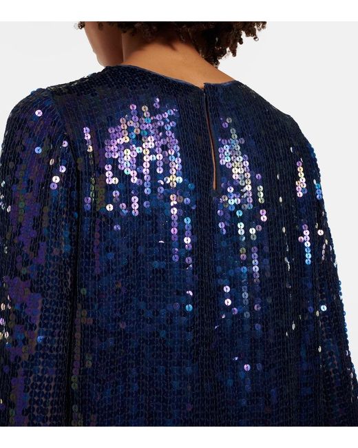 Velvet Blue Evie Sequined Top