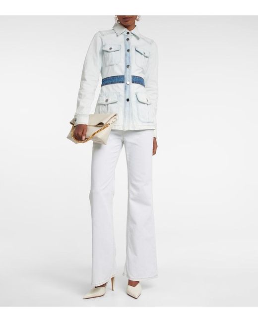 Dorothee Schumacher White Denim Love Patchwork Denim Jacket