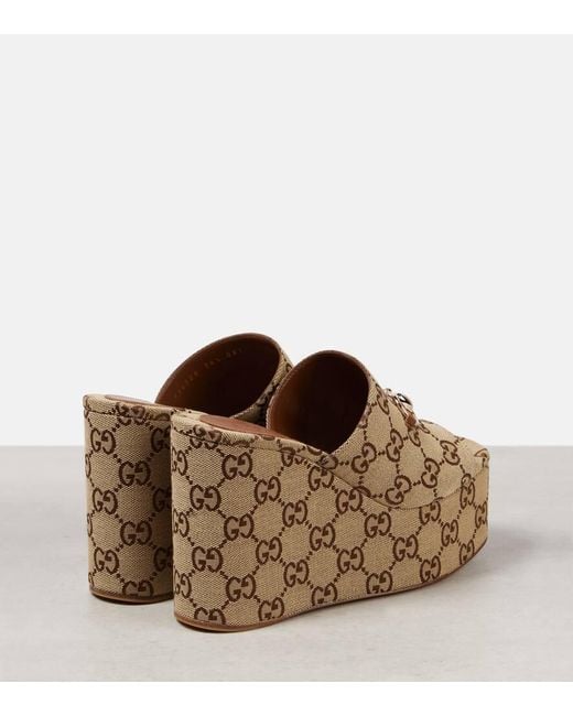 Sandalo Donna Con Zeppa E Morsetto, Taglia di Gucci in Brown