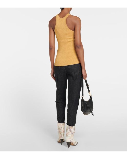 Isabel Marant Yellow Merry Ribbed-Knit Top