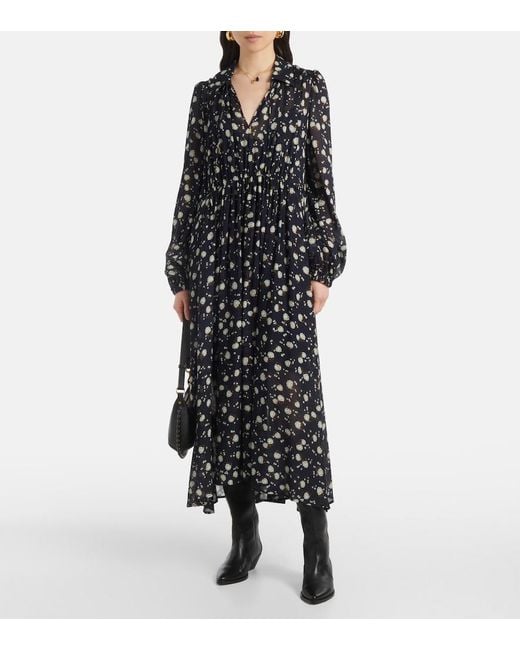 Dorothee Schumacher Black Floral Volumes Printed Maxi Dress