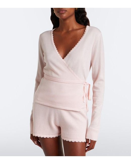 Posse Pink Maisie Wool Wrap Top