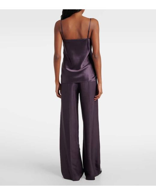 Joseph Purple Clea Silk Satin Camisole