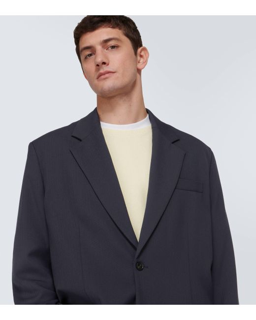Acne Blue Oversized Wool-blend Blazer for men