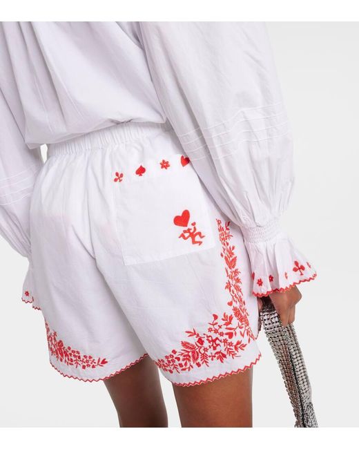 ALÉMAIS Pink Shorts Mit Herzstickerei