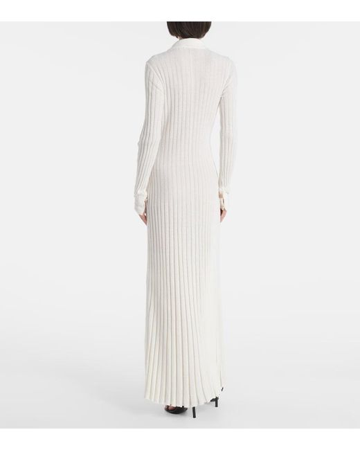 Christopher Esber White Sundial Shell Cotton-Blend Maxi Dress