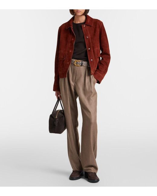 Tod's Brown Suede Loafer Pumps