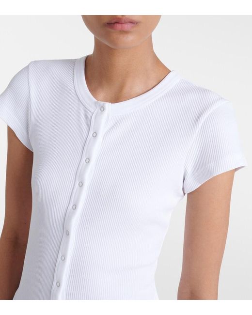 Citizens of Humanity White Tabi Ribbed-Knit Cardigan