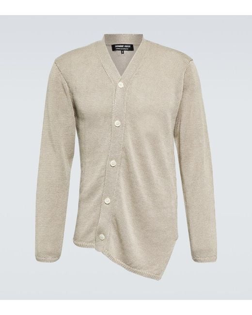 Comme des Garçons Natural Comme Des Garcons Homme Deux Asymmetrical Linen Cardigan for men